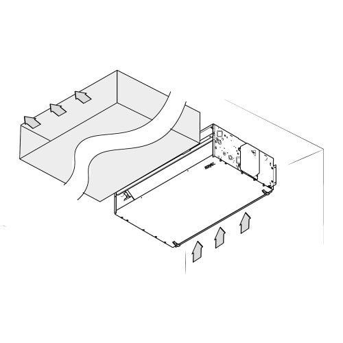 Immagine di Aermec FCZI201P Ventilconvettore INVERTER per impianto 4 tubi, da incasso installazione orizzontale/verticale (batterie principale e secondaria standard) senza termostato a bordo FCZI201P