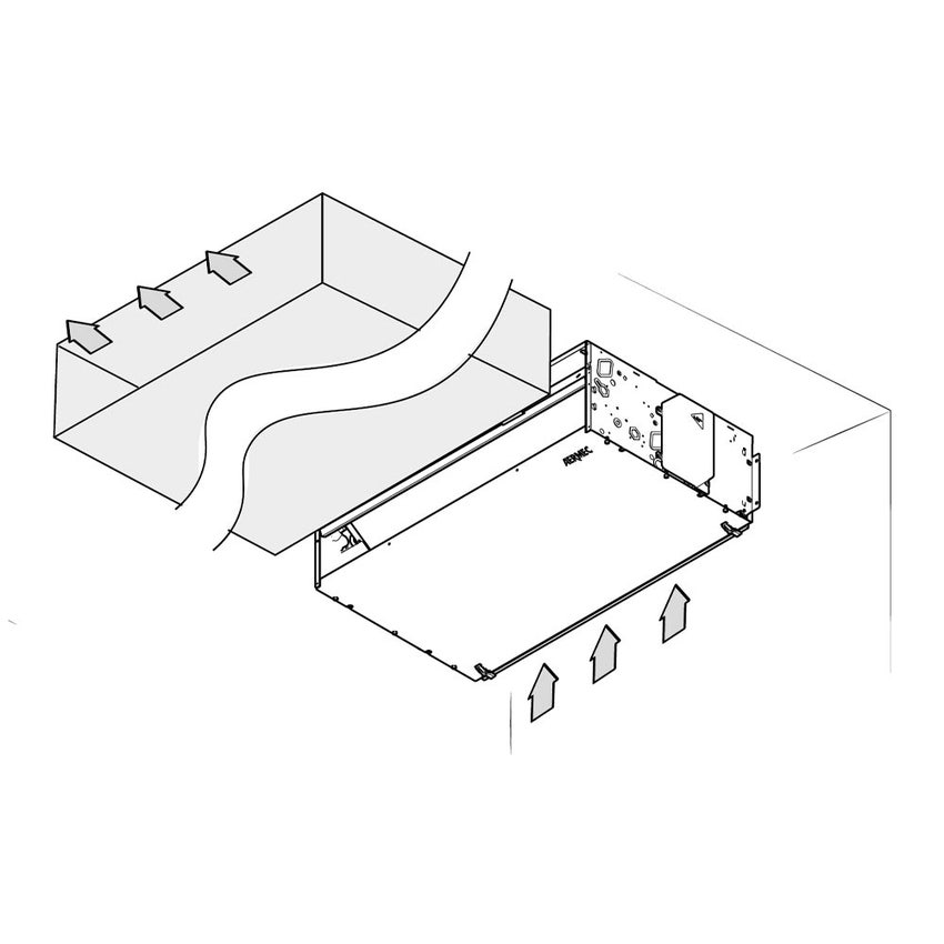 Immagine di Aermec FCZI P Ventilconvettore INVERTER per impianto 2 tubi, da incasso installazione orizzontale/verticale (batteria principale standard) senza termostato a bordo FCZI500P