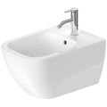 Immagine di Duravit HAPPY D.2 bidet sospeso monoforo, con troppopieno, WonderGliss, colore bianco 22581500001