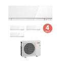 Immagine di Mitsubishi MSZ-EF Climatizzatore quadri split inverter Bianco | unità esterna 8,3 kW unità interne 7000+7000+7000+15000 BTU MXZ-4E83VA+3MSZ-EF22VE3W+MSZ-EF42VE3W 