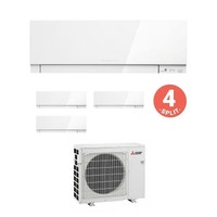 Immagine di Mitsubishi MSZ-EF Climatizzatore quadri split inverter Bianco | unità esterna 8,3 kW unità interne 9000+9000+9000+15000 BTU MXZ-4E83VA+3MSZ-EF25VE3W+MSZ-EF42VE3W 