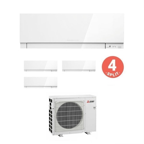 Immagine di Mitsubishi MSZ-EF Climatizzatore quadri split inverter Bianco | unità esterna 8,3 kW unità interne 9000+9000+9000+15000 BTU MXZ-4E83VA+3MSZ-EF25VE3W+MSZ-EF42VE3W 