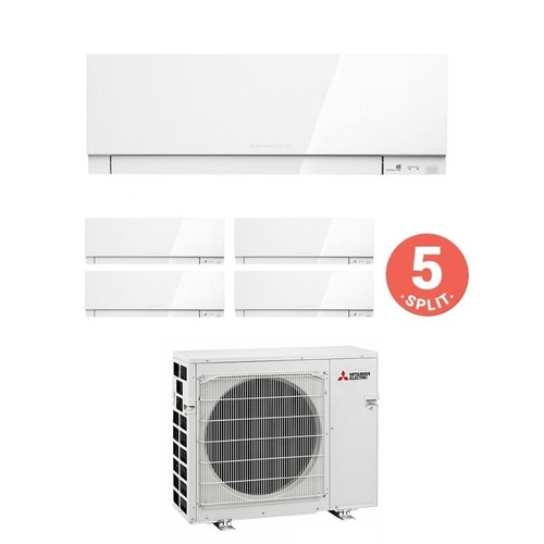 Immagine di Mitsubishi MSZ-EF Climatizzatore penta split inverter Bianco | unità esterna 10,2 kW unità interne 7000+7000+9000+9000+18000 BTU MXZ-5E102VA+EF22VE+EF25VE+EF50VE 