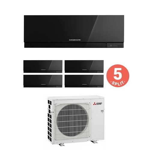 Immagine di Mitsubishi MSZ-EF Climatizzatore penta split inverter Nero | unità esterna 10,2 kW unità interne 9000+9000+9000+9000+9000 BTU MXZ-5E102VA+5MSZ-EF25VE3B 