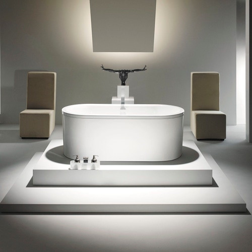 Immagine di Kaldewei CENTRO DUO OVAL vasca ovale freestanding in acciaio con rivestimento 170x75 cm, vasca colore bianco 282748050001