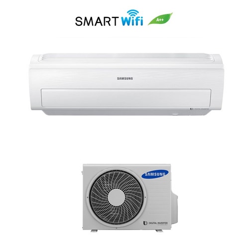 Immagine di Samsung AR5500M Climatizzatore monosplit inverter bianco | unità esterna 2.5 kW unità interna 9000 BTU F-AR09KNA