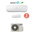 Immagine di Samsung AR5500M Climatizzatore dual split inverter WiFi Bianco | unità esterna 5 kW unità interne 9000+12000 BTU AJ050FCJ2EH/EU+AR09KSWNA+AR12KSWNA 