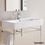 Immagine di Duravit VERO lavabo consolle 70 cm, monoforo, con troppopieno, WonderGliss, colore bianco 04547000001
