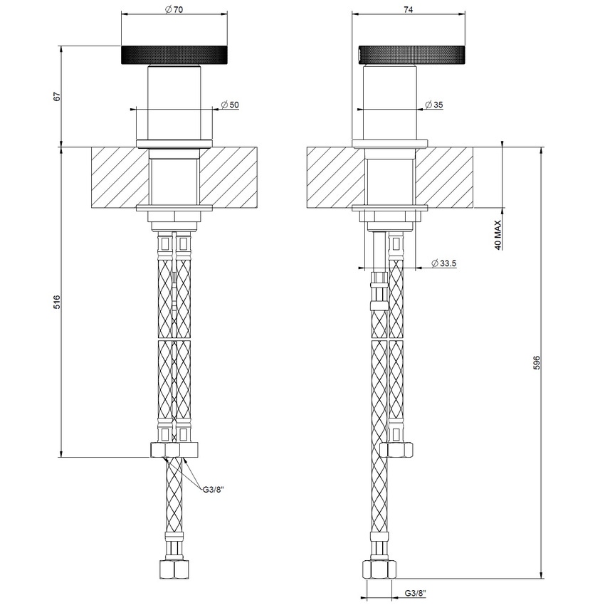 Immagine di Gessi ANELLO comando remoto, finitura Copper Brushed PVD 63400#708