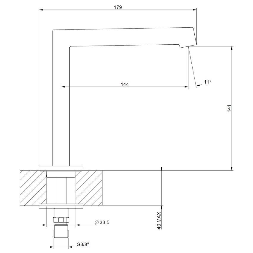 Gessi Anello Bocca Lavabo H Cm Alimentata Con Comando Remoto Non Incluso Finitura