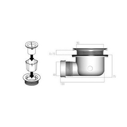 Immagine di Ideal Standard ULTRA FLAT S sifone di scarico, senza copertura K936367