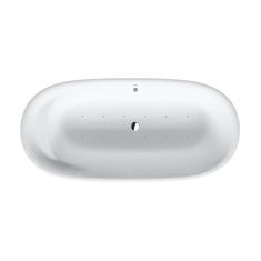 Immagine di Duravit CAPE COD vasca idromassaggio freestanding ovale autoportante con carenatura ad aria, colore bianco finitura opaco 760330000AS0000