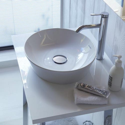 Immagine di Duravit CAPE COD bacinella da appoggio soprapiano Ø 43 cm senza troppopieno, colore bianco finitura opaco 2328433200