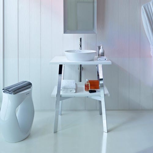 Immagine di Duravit CAPE COD bacinella da appoggio soprapiano Ø 43 cm senza troppopieno, colore bianco finitura opaco 2328433200