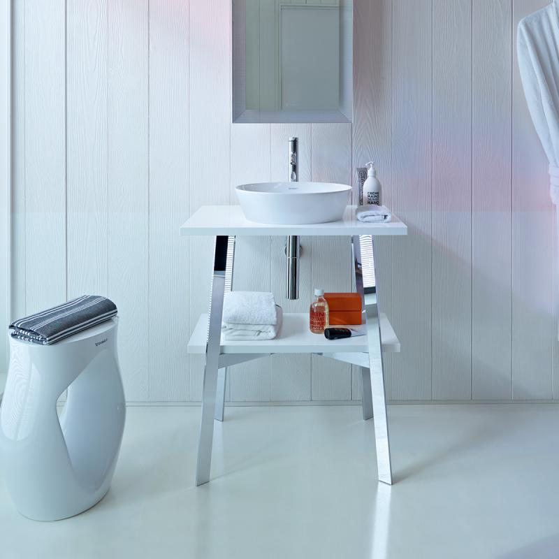 Immagine di Duravit CAPE COD bacinella da appoggio soprapiano Ø 43 cm senza troppopieno, colore bianco finitura opaco 2328433200