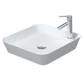 Immagine di Duravit CAPE COD bacinella da appoggio soprapiano 46 cm monoforo, con bordo per rubinetteria, senza troppopieno, colore bianco finitura opaco 2340463200