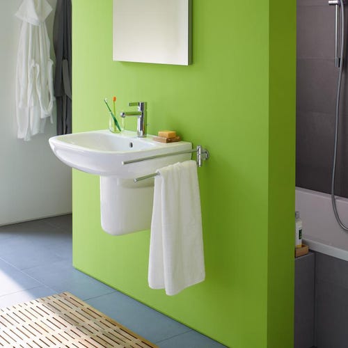 Immagine di Duravit D-CODE semicolonna per lavamani, colore bianco 0857170000