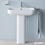Immagine di Duravit D-CODE colonna per lavabo, parte frontale arrotondata, colore bianco 0863270000