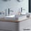 Immagine di Duravit HAPPY D.2 PLUS bacinella da appoggio soprapiano 60 cm con rettifica, senza foro e senza troppopieno, WonderGliss, colore bianco 23596000001
