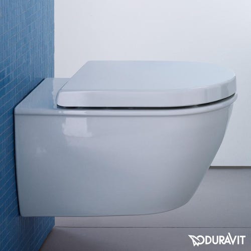 Immagine di Duravit DARLING NEW sedile con coperchio con cerniere in acciaio inox, con chiusura rallentata, rimovibile, colore bianco 0069890000