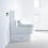 Immagine di Duravit DARLING NEW set sanitari a pavimento, vaso monoblocco con cassetta di scarico per attacco sinistra, destra o centrale alto, sedile con coperchio a chiusura rallentata, bidet con troppopieno, colore bianco finitura lucido 2138090000+2251100000