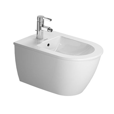 Immagine di Duravit DARLING NEW bidet sospeso monoforo, con troppopieno, con bordo per rubinetteria, colore bianco 2249150000