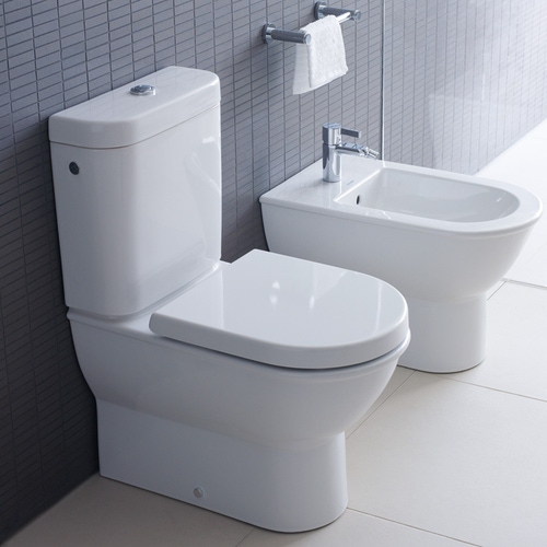 Immagine di Duravit DARLING NEW bidet a pavimento monoforo, con troppopieno, con bordo per rubinetteria, WonderGliss, colore bianco 22511000001