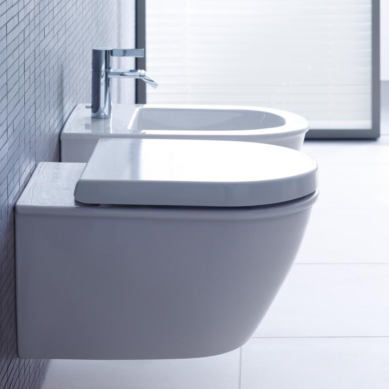 Immagine di Duravit DARLING NEW vaso sospeso Rimless®, a cacciata, senza brida, senza sedile, fabbisogno di acqua di risciacquo 4,5 l, UWL classe 1, HygieneGlaze, colore bianco 2557092000