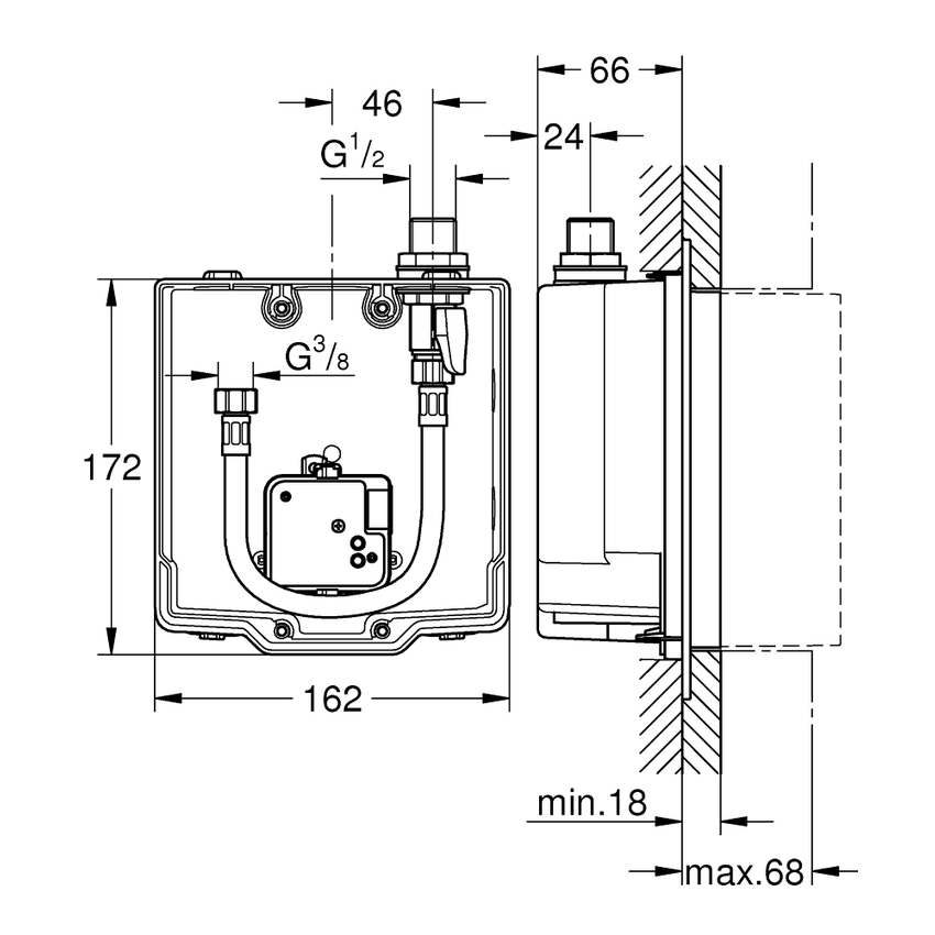 Immagine di Grohe Euroeco Cosmopolitan E Set di montaggio 36337001