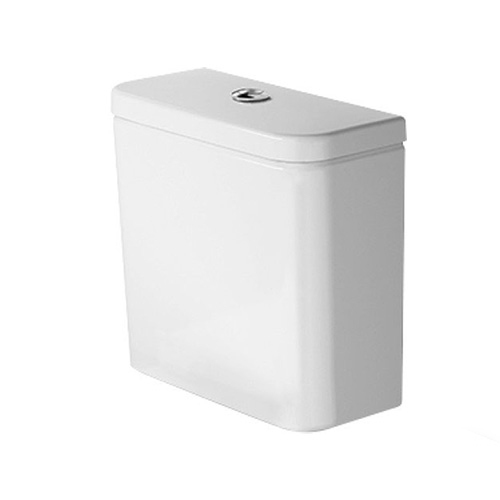 Immagine di Duravit No.1 cassetta di sciacquo con batteria Dual Flush, per attacco sinistra, destra o centrale alto, fabbisogno di acqua di risciacquo 4,5/3 l, UWL classe 1, pulsante finitura cromato, colore bianco 0941000085