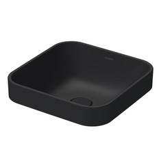 Immagine di Duravit HAPPY D.2 PLUS bacinella da appoggio soprapiano 40 cm con rettifica, senza foro e senza troppopieno, colore antracite finitura opaco 2359401300