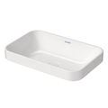 Immagine di Duravit HAPPY D.2 PLUS bacinella da appoggio soprapiano 60 cm con rettifica, senza foro e senza troppopieno, colore bianco 2359600000