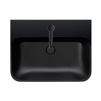 Immagine di Duravit HAPPY D.2 PLUS bacinella da appoggio soprapiano 60 cm con rettifica, monoforo, con troppopieno e bordo per rubinetteria, colore antracite finitura opaco 2360601300