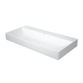 Immagine di Duravit DURASQUARE lavabo consolle 100 cm senza foro per rubinetteria, senza troppopieno, con bordo per rubinetteria, lato inferiore smaltato, colore bianco 2353100070