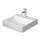 Duravit DURASQUARE lavabo consolle 50 cm monoforo, senza troppopieno, con bordo per rubinetteria, lato inferiore smaltato, colore bianco 2353500041