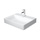 Duravit DURASQUARE lavabo consolle 60 cm monoforo, senza troppopieno, con bordo per rubinetteria, lato inferiore smaltato, colore bianco 2353600041