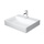 Duravit DURASQUARE lavabo consolle 60 cm monoforo, senza troppopieno, con bordo per rubinetteria, lato inferiore smaltato, WonderGliss, colore bianco 23536000411