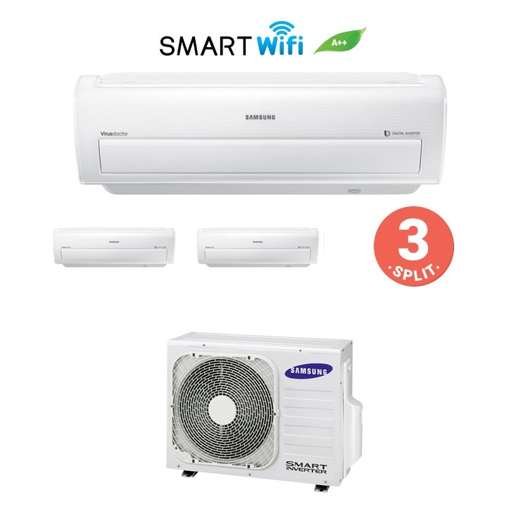 Immagine di Samsung AR7000M Climatizzatore trial split wi-fi AJ052FCJ3EH/EU 7 +9 + 12 BTU
