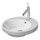 Duravit STARCK 2 lavabo da incasso 48 cm monoforo, per incasso soprapiano, con troppopieno e con bordo per rubinetteria, WonderGliss, colore bianco 23274800001