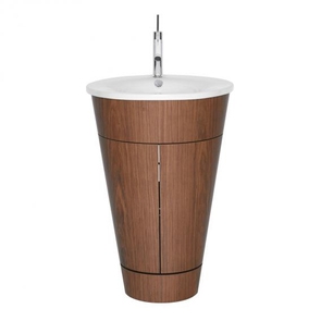 Immagine di Duravit STARCK 1 base sottolavabo a pavimento L.56 cm H.82.5 cm, finitura noce americano S1952001313