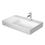 Immagine di Duravit DURASQUARE lavabo consolle asimmetrico 80 cm, monoforo, senza troppopieno, con bordo per rubinetteria, bacino a destra, colore bianco 2349800041