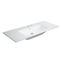 Immagine di Duravit ME BY STARCK lavabo consolle 123 cm con 2 fori per rubinetteria, con troppopieno, con bordo per rubinetteria, colore bianco 2336120058