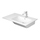 Duravit ME BY STARCK lavabo consolle asimmetrico 83 cm monoforo, con troppopieno, con bordo per rubinetteria, bacino a destra, WonderGliss, colore bianco 23468300001