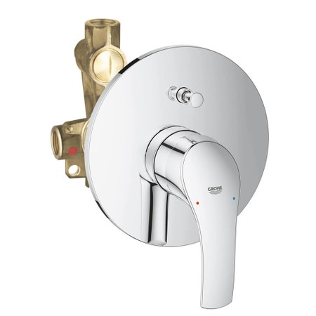 Grohe 23537002 Eurosmart new rubinetto per lavabo con bocca alta girevole e  scarico a saltarello, GROHE SilkMove® ES, GROHE EcoJoy®