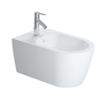 Immagine di Duravit ME BY STARCK bidet sospeso P.57 cm con troppopieno, con bordo per rubinetteria, WonderGliss, colore bianco 22881500001