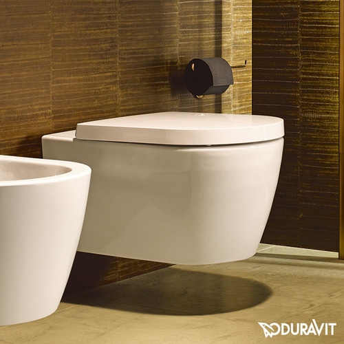 Immagine di Duravit ME BY STARCK vaso sospeso a cacciata P.57 cm, senza sedile, UWL classe 1, fabbisogno di acqua di risciacquo 4,5 l, colore bianco 2528090000