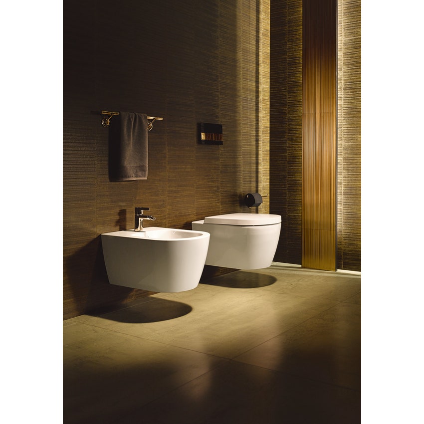 Immagine di Duravit ME BY STARCK vaso sospeso a cacciata P.57 cm, senza sedile, UWL classe 1, fabbisogno di acqua di risciacquo 4,5 l, colore bianco 2528090000