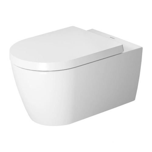 Immagine di Duravit ME BY STARCK vaso sospeso Rimless® a cacciata P.57 cm, senza brida, senza sedile, UWL classe 1, fabbisogno di acqua di risciacquo 4,5 l, HygieneGlaze, colore bianco 2529092000