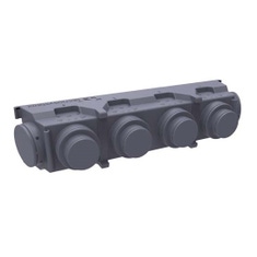 Immagine di Tecnosystemi PLENUM EOLO 4 uscite per climatizzatore canalizzabile HAIER modello AD50S2SS1FA, AD50S2SS2FA, AD71S2SS1FA, AD71S2SS2FA e EMMETI MOD. EIDH 1814 S / 2414 S  PL11165112