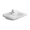 Immagine di Duravit STARCK 3 lavabo consolle 70 cm monoforo, con troppopieno e con bordo per rubinetteria, colore bianco 0304700000